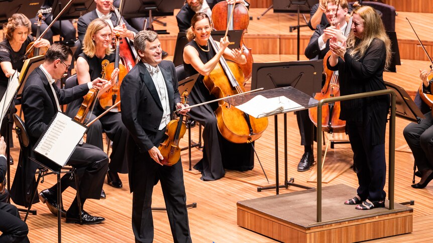 Violinist James Ehnes onstage at the Sydney Opera House