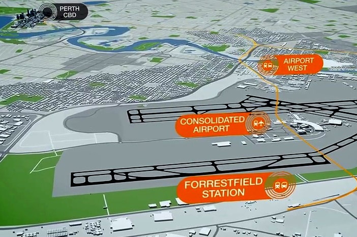 The planned underground rail line will link the Perth CBD to Forrestfield 9 August 2014