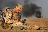 An Australian soldier on patrol in Iraq.