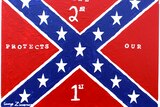 Confederate flag painting by George Zimmerman