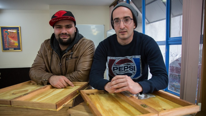 Bashir Vahedi (left) and Hossein Narimanicharan (right), both from Iran took up the course to improve their woodworking skills.