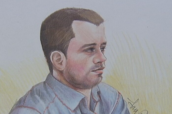 Darren Saltmarsh court sketch, accused of extortion, kidnapping.jpg