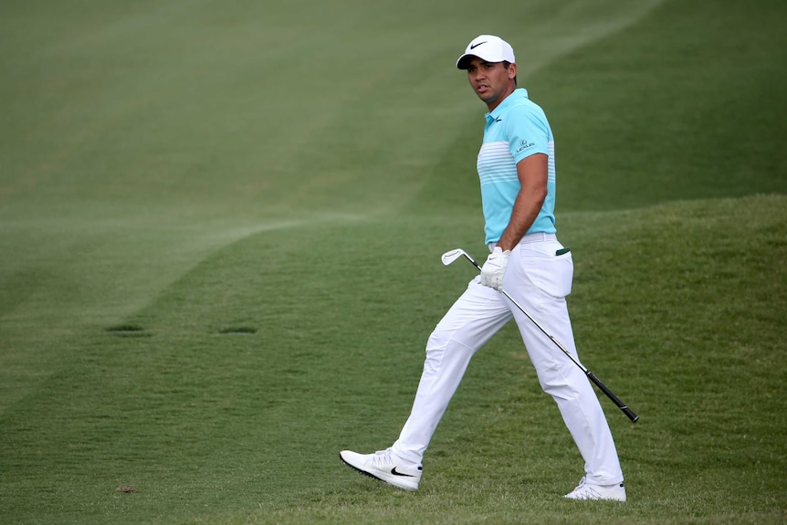 Jason Day watches his shot on the fourth hole during the third round in Florida.