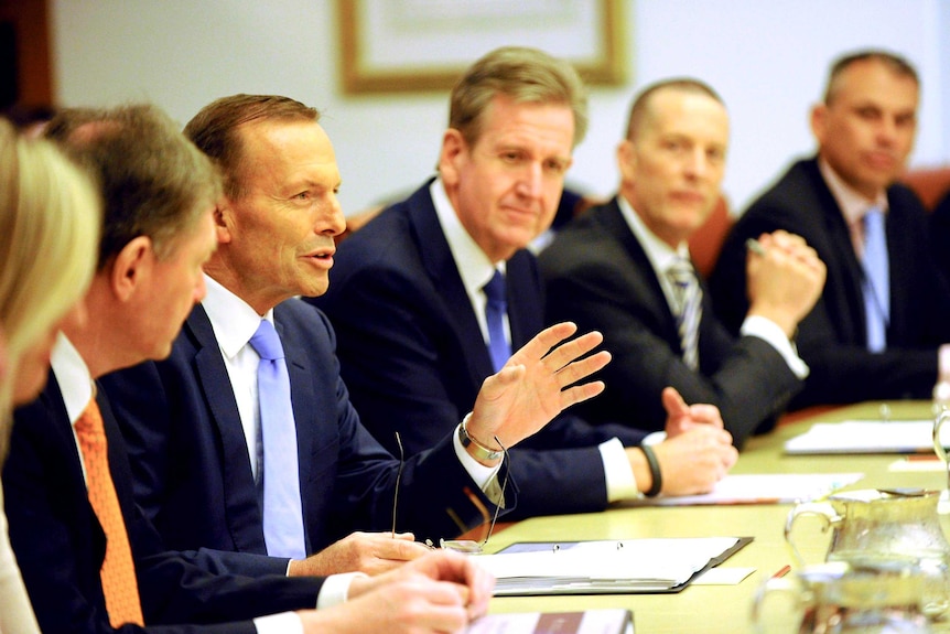 Prime Minister Tony Abbott speaks during the COAG meeting at Parliament House in Canberra.