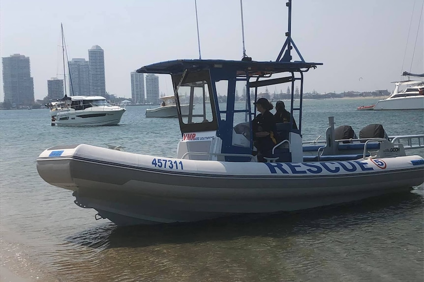 A Volunteer Marine Rescue vessel in Gold Coast waters