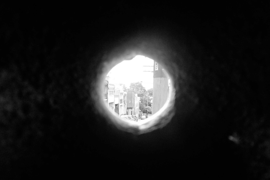 I Spy: I like to see my world through a hole, doesn't have to be perfect but it just has to be a hole that shines