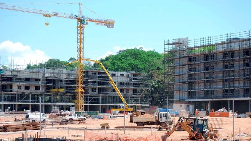 construction at Darwin waterfront