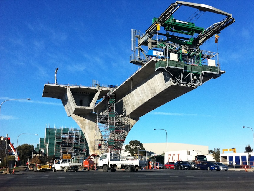 Work on the Adelaide Superway project