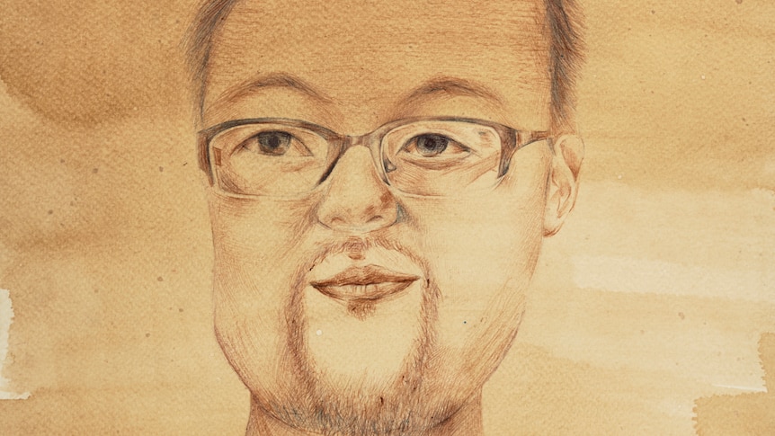 Mikael Woo won the nine to 12 years category of the Young Archies with his portrait of his father.