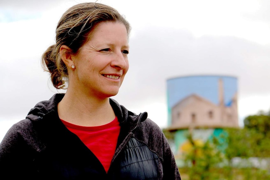 Snowtown resident Bernie Altmann outside her home.