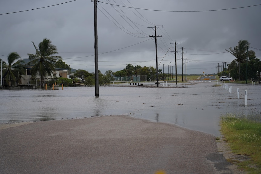 water across the road in Bowen