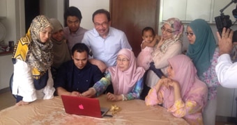 Anwar Ibrahim and his family