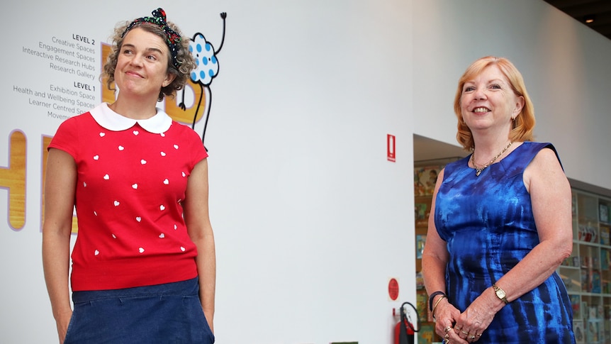 Psychologist Dr Kimberley O'Brien and Dr Noelene Weatherby-Fell inside the Early Start facility at the University of Wollongong.