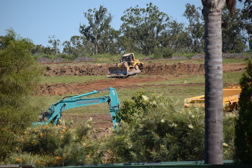 Machinery working on a housing development near Swanbank. 