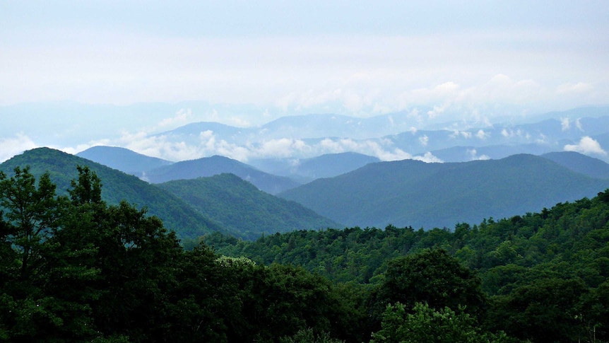 Clouds over Blue Ridge Mountains in Appalachia, a region which has inspired composers from Aaron Copland to Mark O'Connor. (Ken Thomas: Wikimedia Commons)