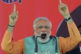 Narendra Modi speaks at a rally in Jharkhand