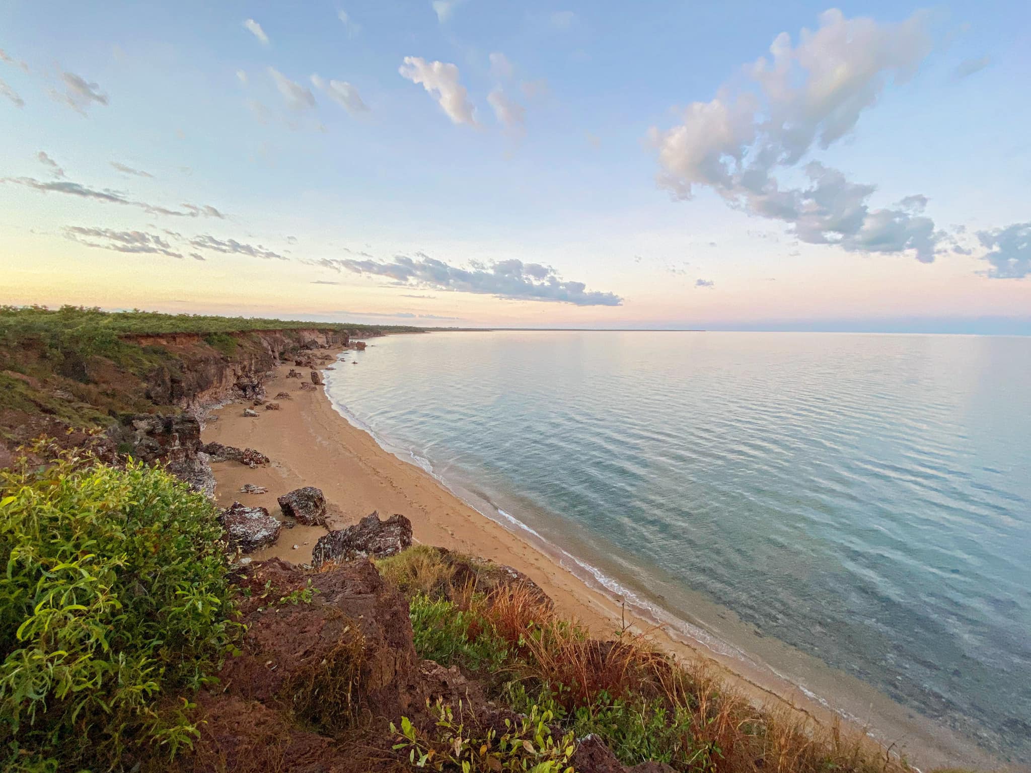 A pristine beach setting