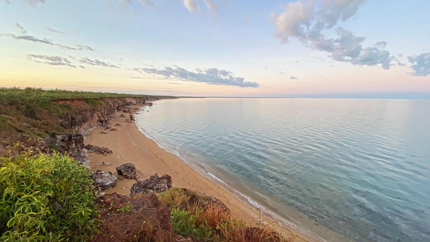 A pristine beach setting