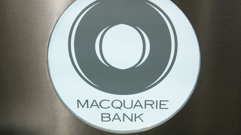 Macquarie Bank logo in central Sydney