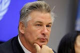 Alec Baldwin looks pensive in this 2015 file photo.