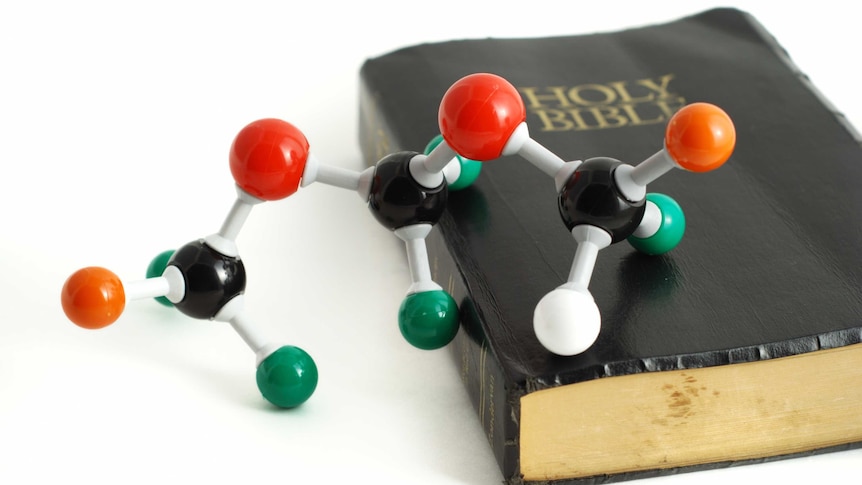 Model of molecules on a bible