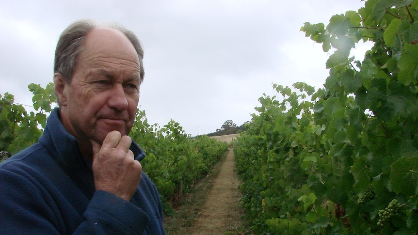 Andrew Pirie in his Apogee winery