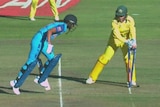 India's Harmanpreet Kaur run-out against Australia