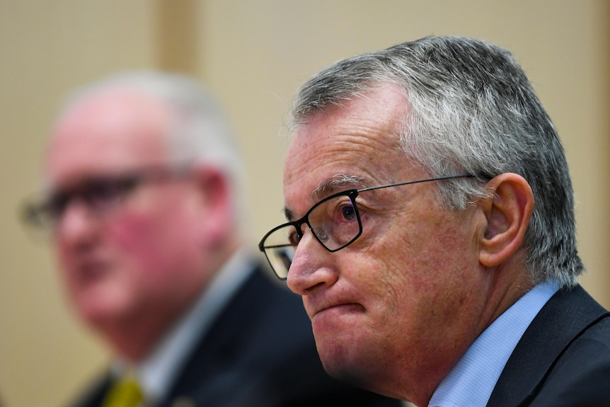 Australia Post chair Lucio Di Bartolomeo at the Australia Post inquiry.