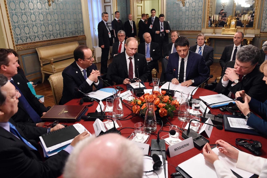 EU leaders meet on Ukraine crisis in Milan