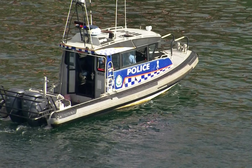 a police boat on the water