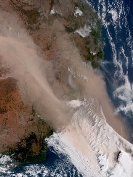 Satellite shows dust