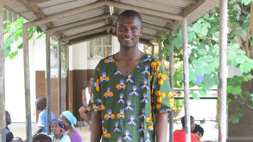 Ebola health worker and survivor in Sierra Leone