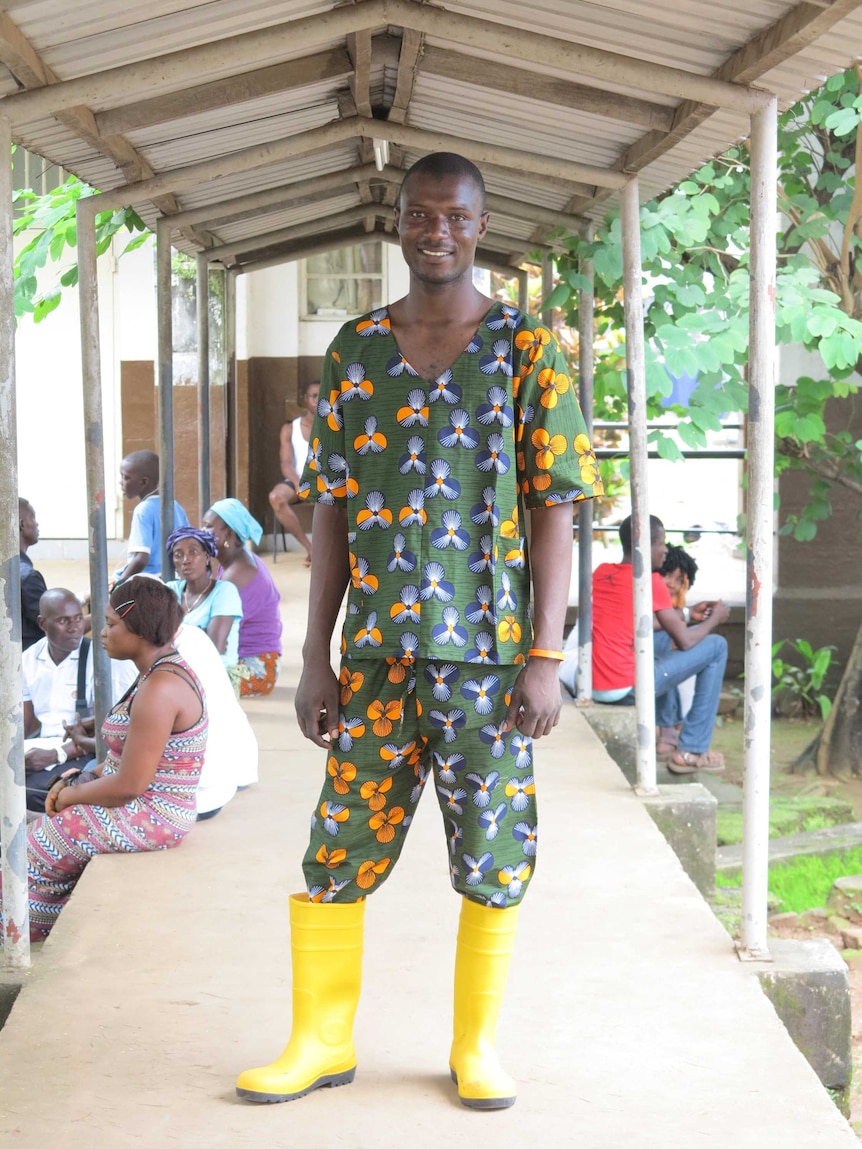 Ebola health worker and survivor in Sierra Leone