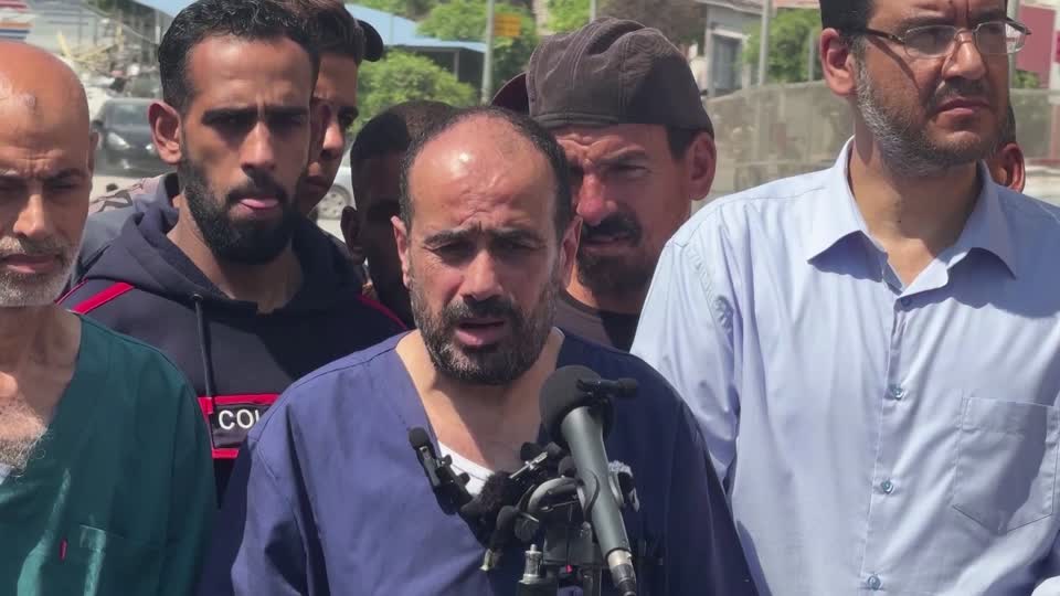 Director of Gaza's Al Shifa hospital speaks after being released by Israeli authorities following months of detention.