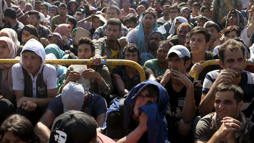 Asylum seekers on Lesbos Island