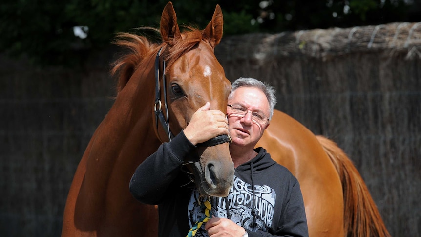 Happy Trails and trainer Paul Beshara