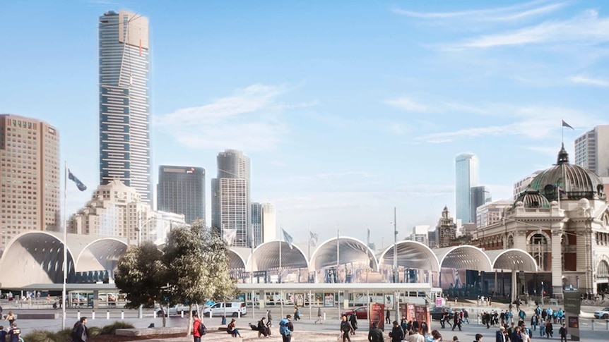 Flinders Street Station winning design from Federation Square