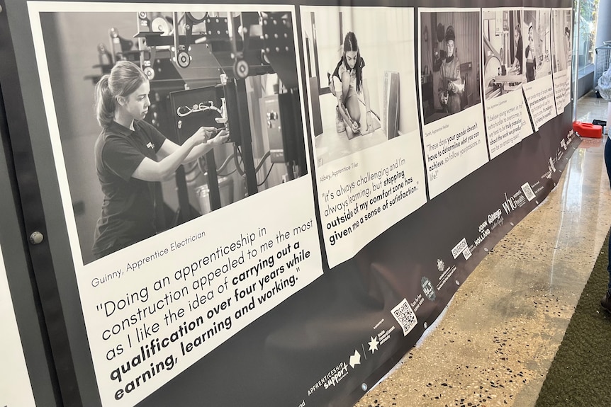 banner showing women in trades as part of photography project