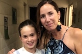 Carmel Walton and her youngest daughter, who is starting Year 7,