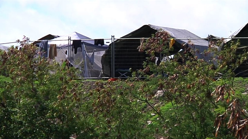 Tents at the regional processing centre on Nauru