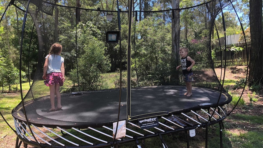 Trampoline with a screen