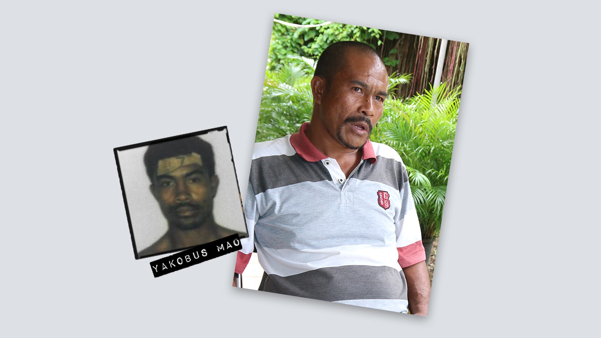 Current day picture of Yakobus Mao and in 1999