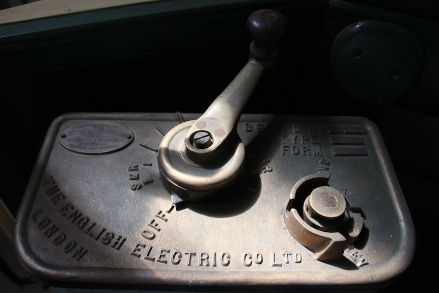 Hobart City Council tram lever