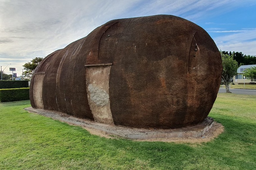 A large concrete potato.