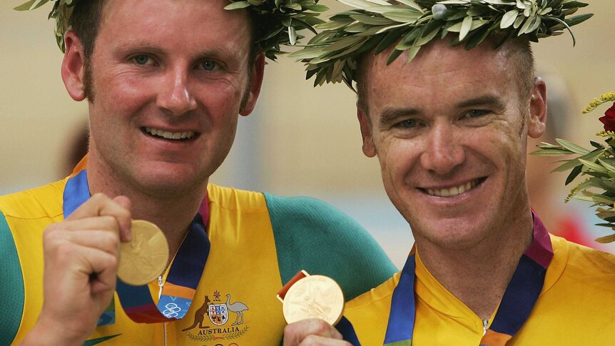 Stuart O'Grady and Graeme Brown win gold at the Olympics in Athens