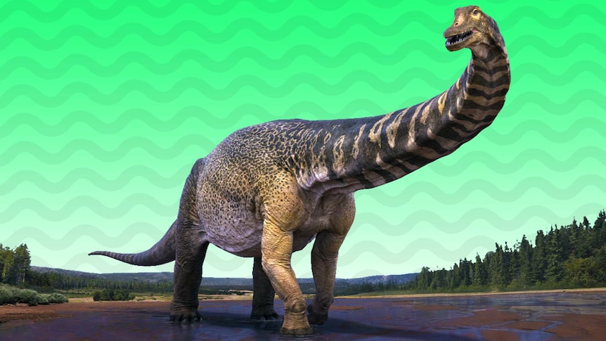 An artists impression of a large dinosaur.