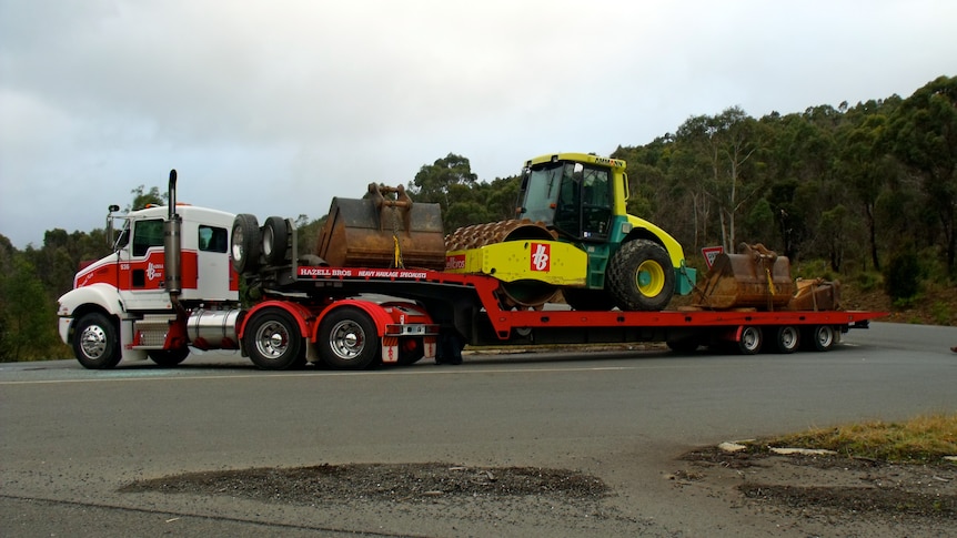 Pulp mill protest truck