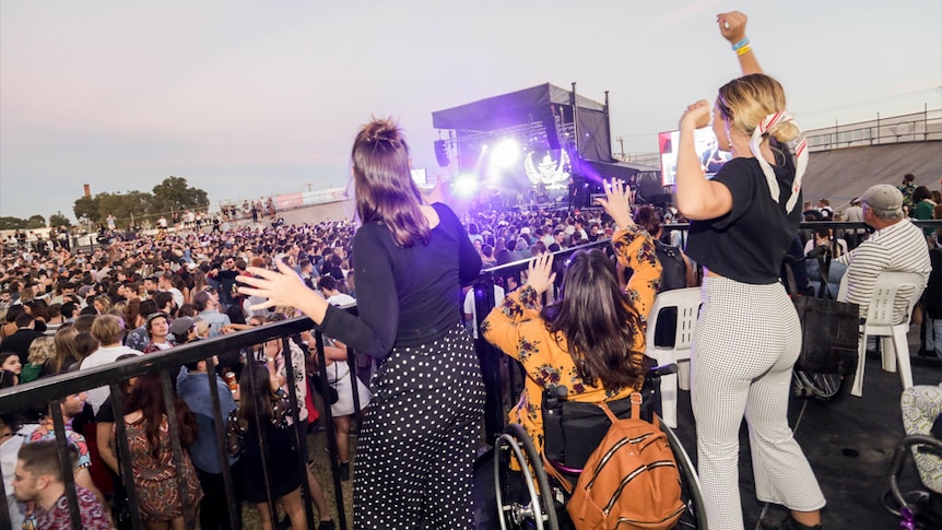 The view of Ability Fest 2018 from the wheelchair accessible viewing platform