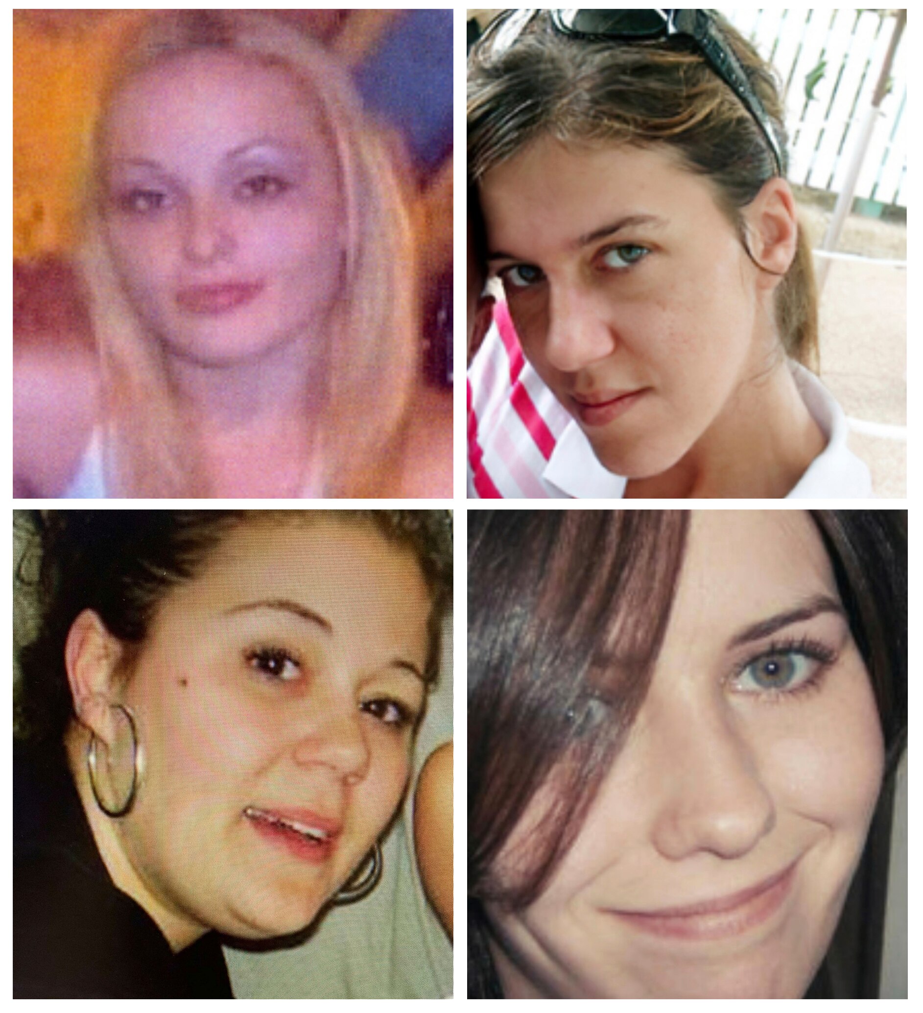 A composite image of four women