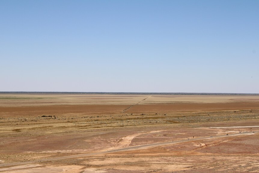 The muted yellow and brown tones of the Channel Country between Boulia and Bedourie